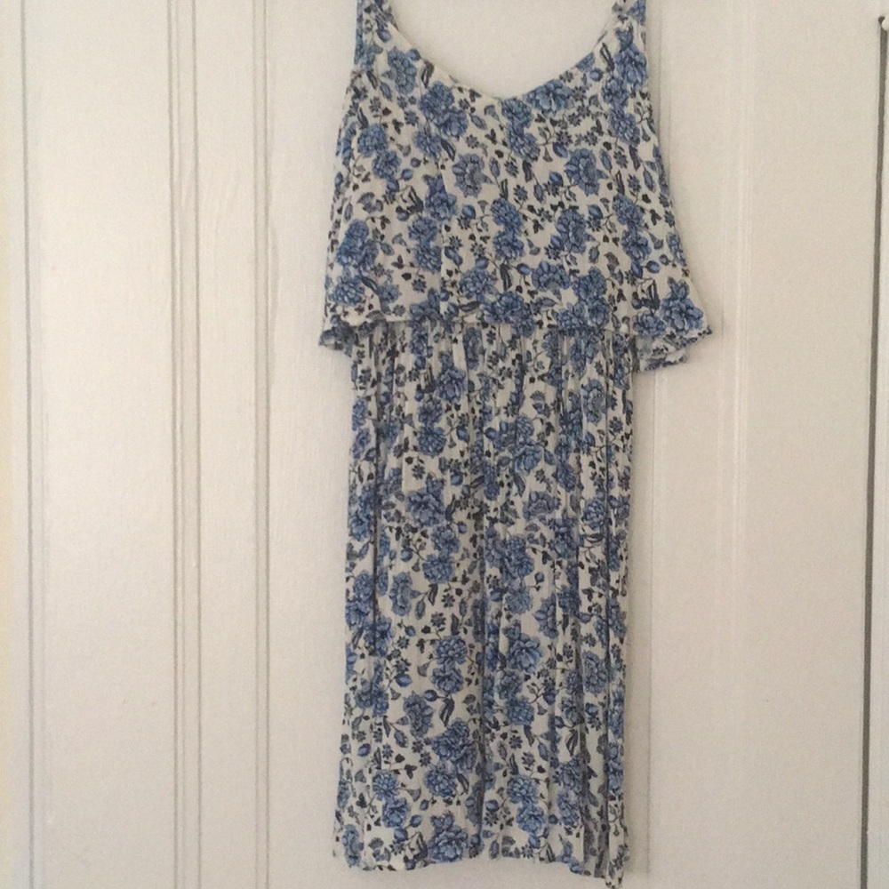 Blue floral dress